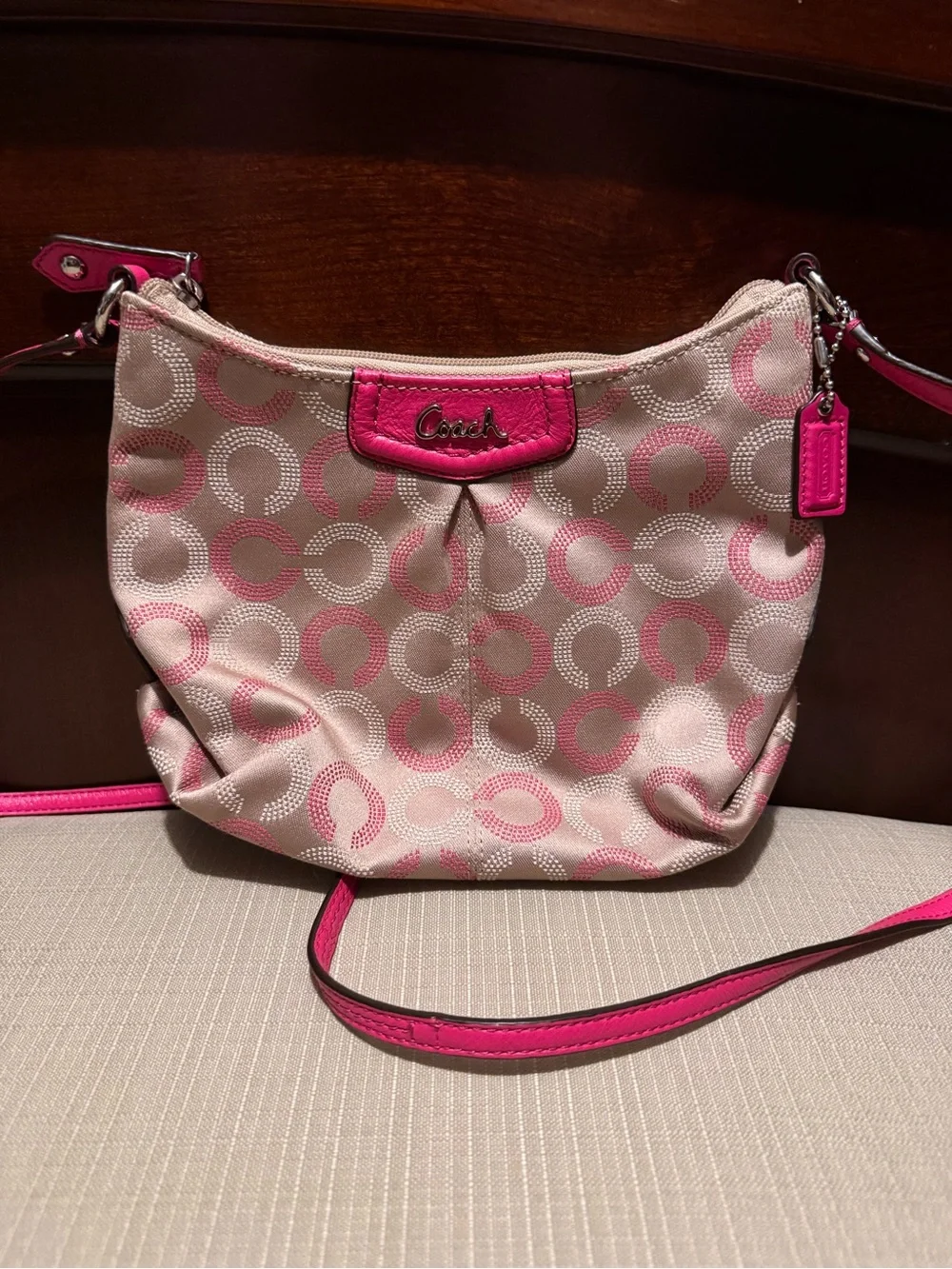 Coach Ashley Dotted Op Art crossbody